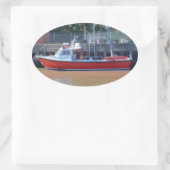 Charterboot High Flyer Ovale Sticker (Tas)