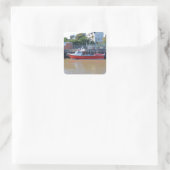 Charterboot High Flyer Vierkante Sticker (Tas)