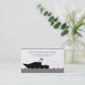 Charterdieper Zee Vist Boat Gold Paper Visitekaartje (Staand voorkant)