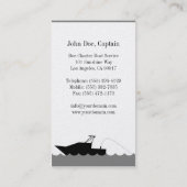 Charterdieper Zee Vist Boat Gold Paper Visitekaartje (Achterkant)