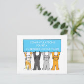 Chartered Accountant Gefeliciteerd Cartoon Cats Briefkaart (Staand voorkant)