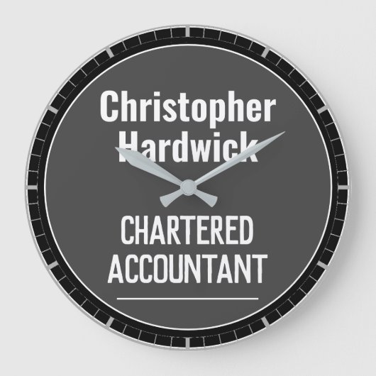 Chartered Accountant Kantoor Wall Clock Grote Klok (Voorkant)