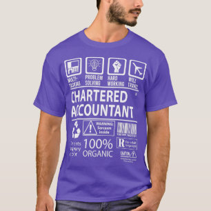 Chartered Accountant MultiTasking Certified Job Gi T-shirt