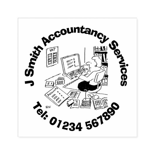 Chartered Accountants en Accountancy. Rubberstempel (Afrduk)