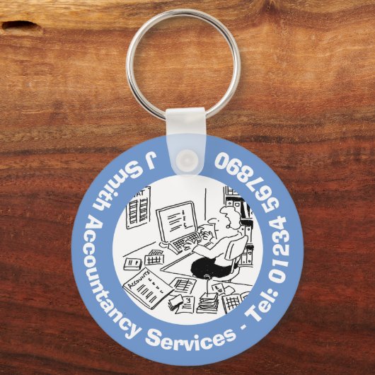 Chartered Accountants en Accountancy. Sleutelhanger (Achterkant)