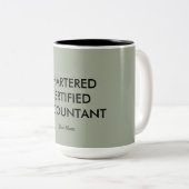 "Chartered Certified Accountant" Tweekleurige Koffiemok (Voorkant rechts)