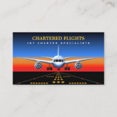 Chartervluchten Professionele piloot Visitekaartje (Achterkant)