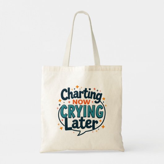 Charting Now Crying Later Natuurlijke Tote Tas (Achterkant)
