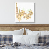 Chartres Cathedraal. Frankrijk Canvas Afdruk (Insitu (Slaapkamer))
