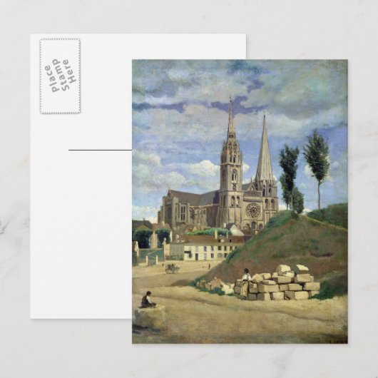 Chartres Cathedral, 1830 Briefkaart (Voorkant / Achterkant)