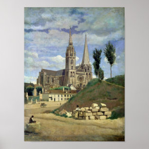 Chartres Cathedral, 1830 Poster