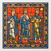 Chartres Glas-in-loodramen van het Leven van Jezus Raamsticker (Vel)