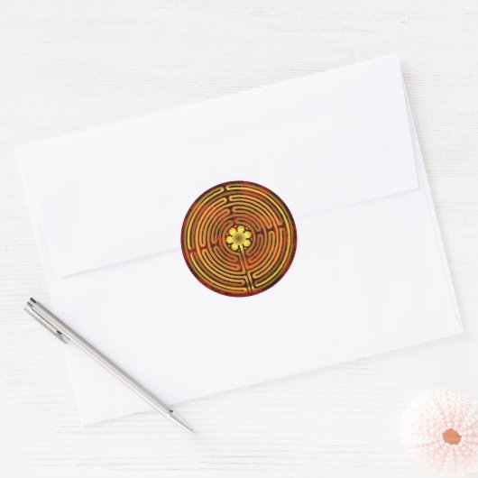 Chartres Labyrint Fire Sticker (Envelop)
