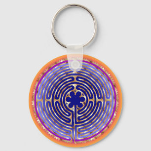 Chartres Labyrint Parel Licht Paden Sleutelhanger