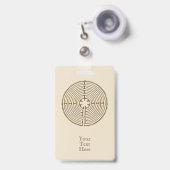 Chartres Labyrint - Spiritueel Symbool Antiek 1 Badge (Voorzijde met uittrekbare clip)