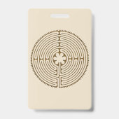 Chartres Labyrint - Spiritueel Symbool Antiek 1 Badge (Achterkant)