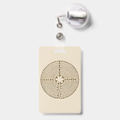 Chartres Labyrint - Spiritueel Symbool Antiek 1 Badge (Achterkant met uittrekbare clip)