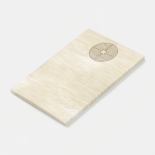 Chartres Labyrint - Spiritueel Symbool Antiek 1 Post-it® Notes (Schuin)