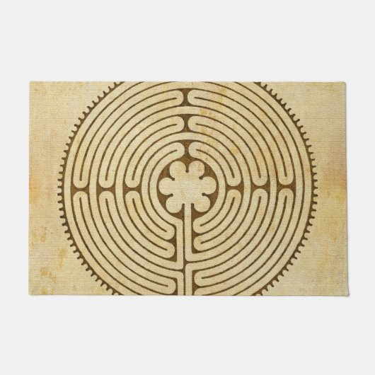 Chartres Labyrinth antiek stijl 1 + uw ideeën Deurmat (Voorkant)