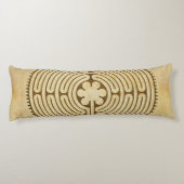 Chartres Labyrinth antiek stijl 1 + uw ideeën Lichaamskussen (Achterkant)