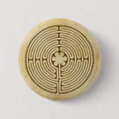 Chartres Labyrinth antiek stijl 1 + uw ideeën Ronde Button 5,7 Cm (Voorkant)