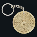 Chartres Labyrinth antiek stijl 1   uw ideeën Sleutelhanger<br><div class="desc">Spiritueel symboolontwerp EDDA Fröhlich/EDDArt | Labyrinth is een systeem van lijnen of paden, dat talrijke richtingswijzigingen aanbrengt of een runner-up van het patroon naar een puzzel brengt. Labyrinth heeft slechts één manier naar het centrum, terwijl verschillende mazen... | Voor andere design en producten kunt u contact met mij opnemen: contact@eddart.de...</div>