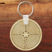 Chartres Labyrinth antiek stijl 1 + uw ideeën Sleutelhanger (Voorkant)