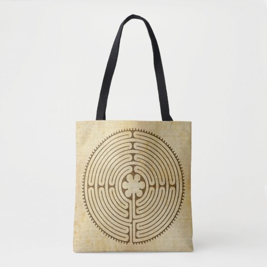 Chartres Labyrinth antiek stijl 1 + uw ideeën Tote Bag (Voorkant)