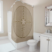 Chartres Labyrinth antiek stijl + uw ideeën Douchegordijn (In situ)
