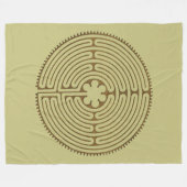 Chartres Labyrinth antiek stijl + uw ideeën Fleece Deken (Voorkant (Horizontaal))