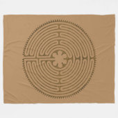 Chartres Labyrinth antiek stijl + uw ideeën Fleece Deken (Voorkant (Horizontaal))