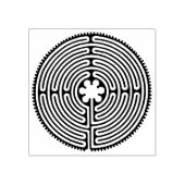 Chartres Labyrinth antiek stijl + uw ideeën Rubberstempel (Afrduk)