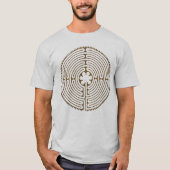 Chartres Labyrinth antiek stijl + uw ideeën T-shirt (Voorkant)
