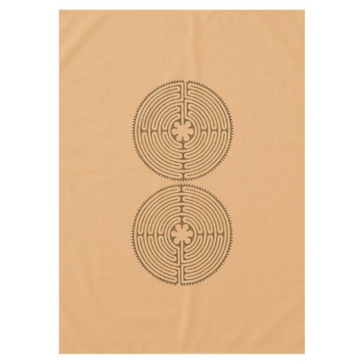 Chartres Labyrinth antiek stijl + uw ideeën Tafelkleed (Voorkant)