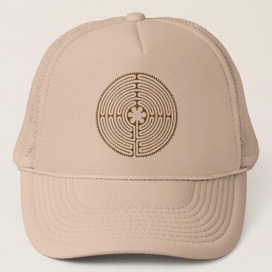 Chartres Labyrinth antiek stijl + uw ideeën Trucker Pet (Voorkant)