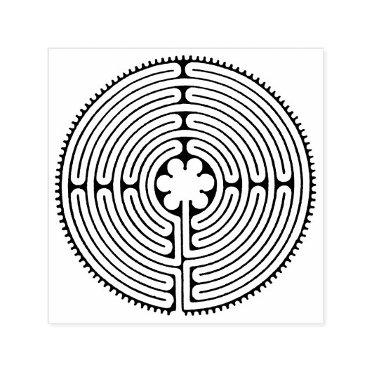 Chartres Labyrinth antiek stijl + uw ideeën Zelfinktende Stempel (Design)