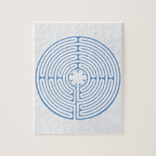 Chartres Labyrinth Blue Legpuzzel (Verticaal)