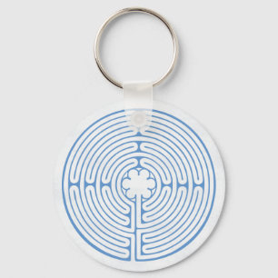 Chartres Labyrinth Blue Sleutelhanger