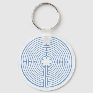 Chartres Labyrinth Blue Sleutelhanger