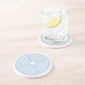 Chartres Labyrinth Blue Zandsteen Onderzetter (Zijkant)