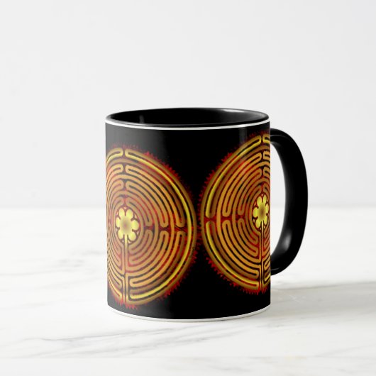 Chartres Labyrinth Fire Amaze Mok (Voorkant rechts)