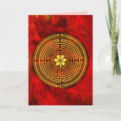 Chartres Labyrinth Fire Blank Card Kaart (Voorkant)