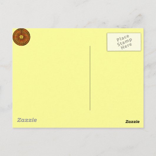 Chartres Labyrinth Fire Briefkaart (Achterkant)