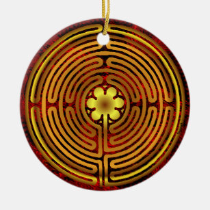 Chartres Labyrinth Fire Ornament