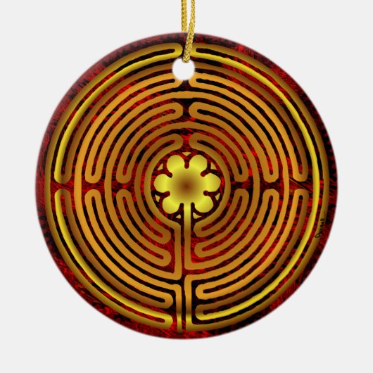 Chartres Labyrinth Fire Ornament (Voorkant)