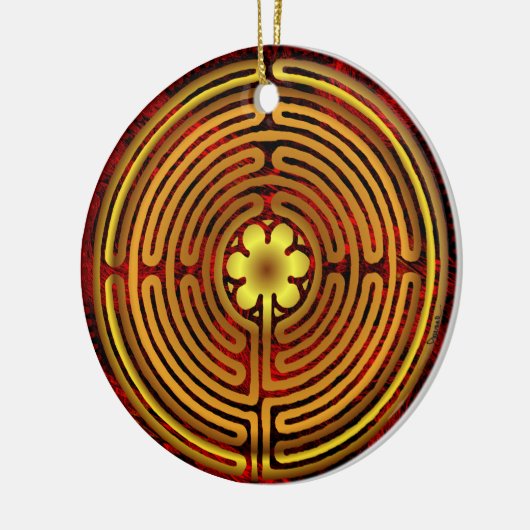 Chartres Labyrinth Fire Ornament (Links)