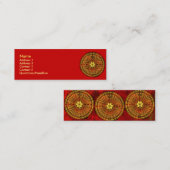 Chartres Labyrinth Fire Profile Kaarten Mini Visitekaartje (Voorkant / Achterkant)