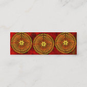 Chartres Labyrinth Fire Profile Kaarten Mini Visitekaartje (Achterkant)