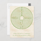 Chartres Labyrinth Green Briefkaart (Voorkant / Achterkant)