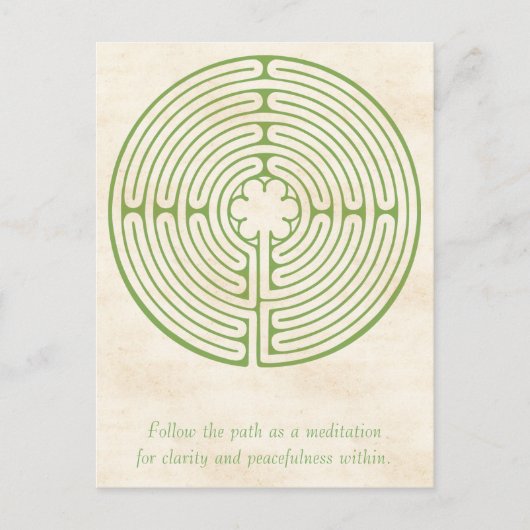 Chartres Labyrinth Green Briefkaart (Voorkant)